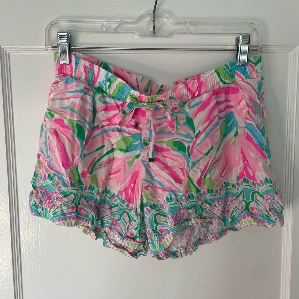 Lilly Pulitzer Croc My World  5" Shorts Size Small